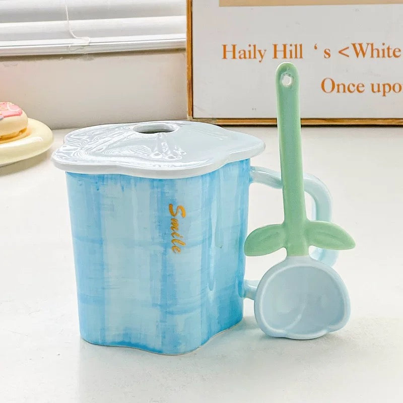 3D Flower Ceramic Cup