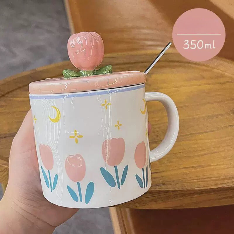 Flower Ceramic Cup