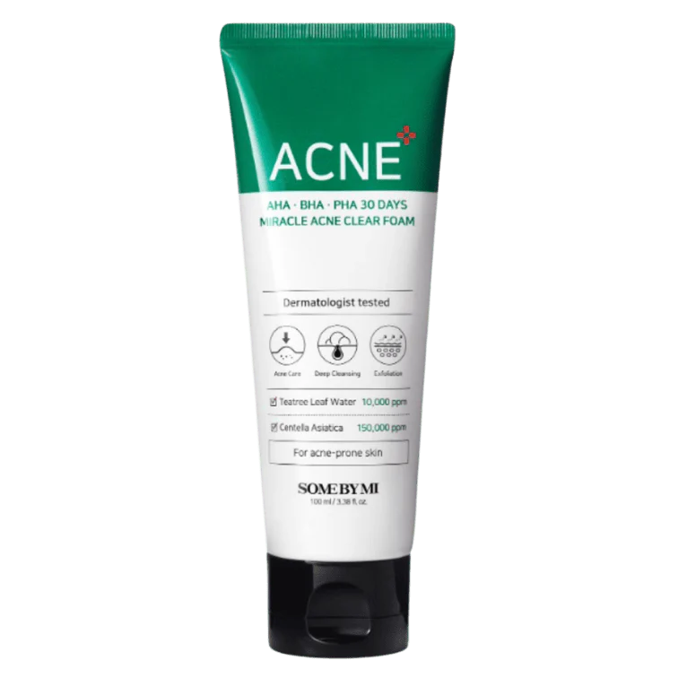 SOME BY MI AHA-BHA-PHA 30 DAYS MIRACLE ACNE CLEAR FOAM 100ML