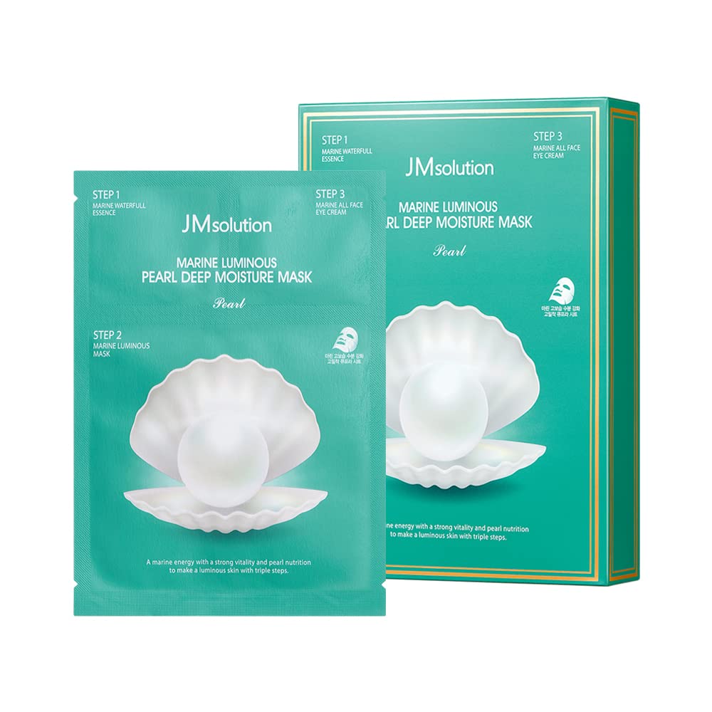 JMSOLUTION MARINE LUMINOUS PEARL DEEP MOISTURE MASK Pearl 10Pcs