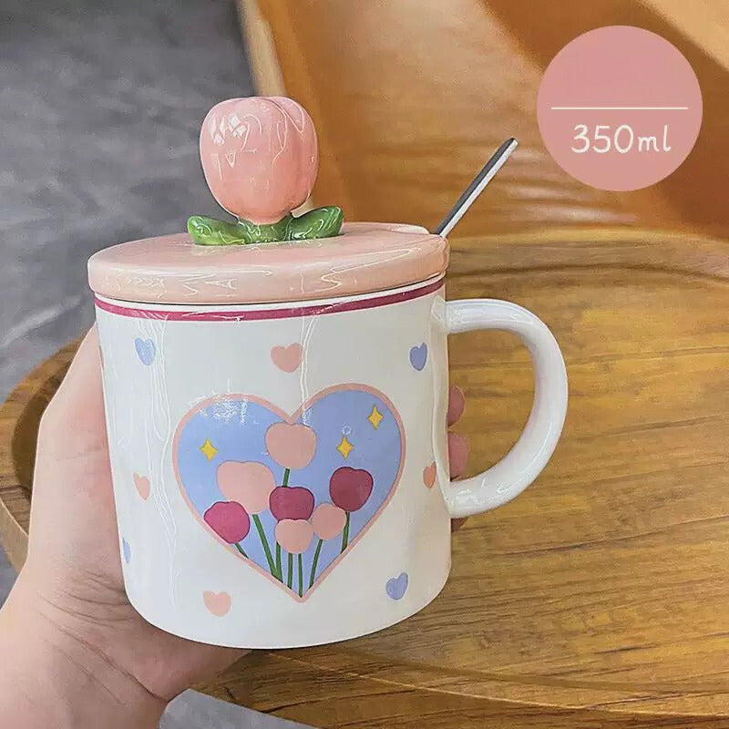 Flower Ceramic Cup