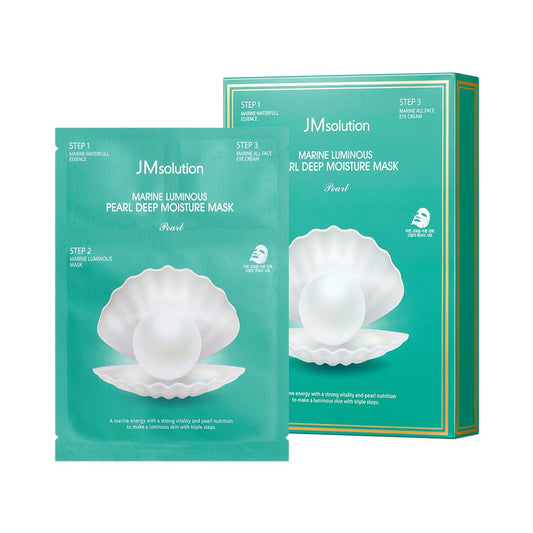 JMSOLUTION MARINE LUMINOUS PEARL DEEP MOISTURE MASK Pearl 10Pcs