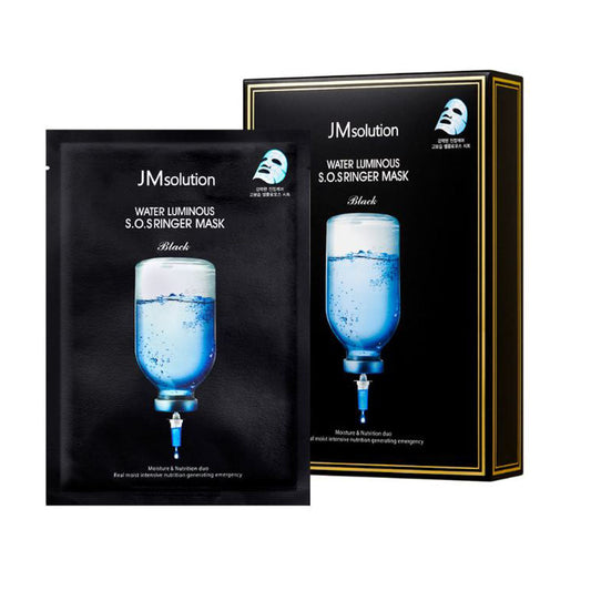 JMSOLUTION WATER LUMINOUS S.O.S RINGER MASK Black 10Pcs