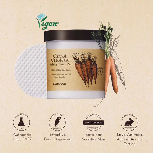 SKINFOOD CARROT CAROTENE CALMING WATER PAD 250g(60EA)