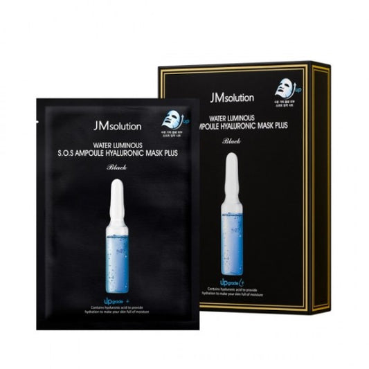 JMSOLUTION WATER LUMINOUS S.O.S AMPOULE HYALURONIC MASK PLUS 10Pcs